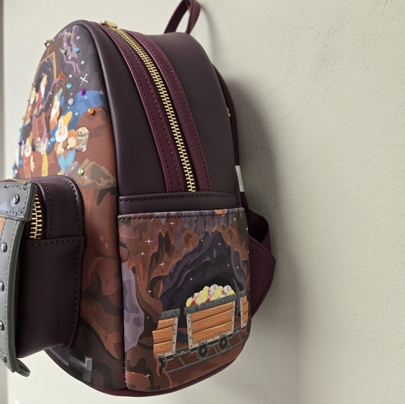 Loungefly Disney Snow White Seven Dwarfs Mine Cart Backpack